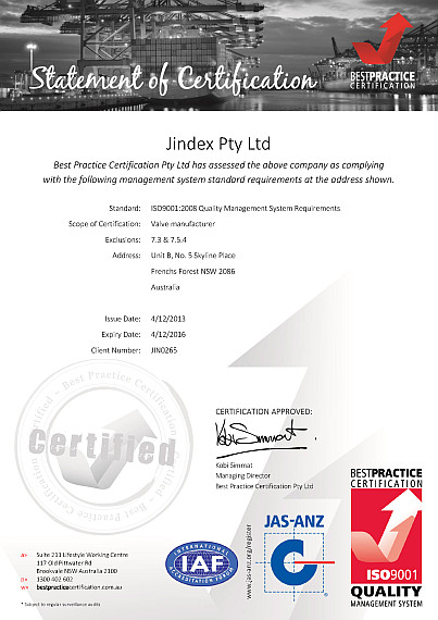 Images of ISO Certificate